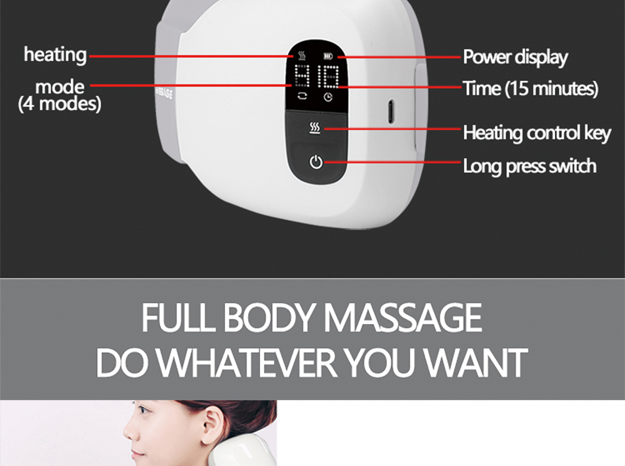 Artificial hand neck massager