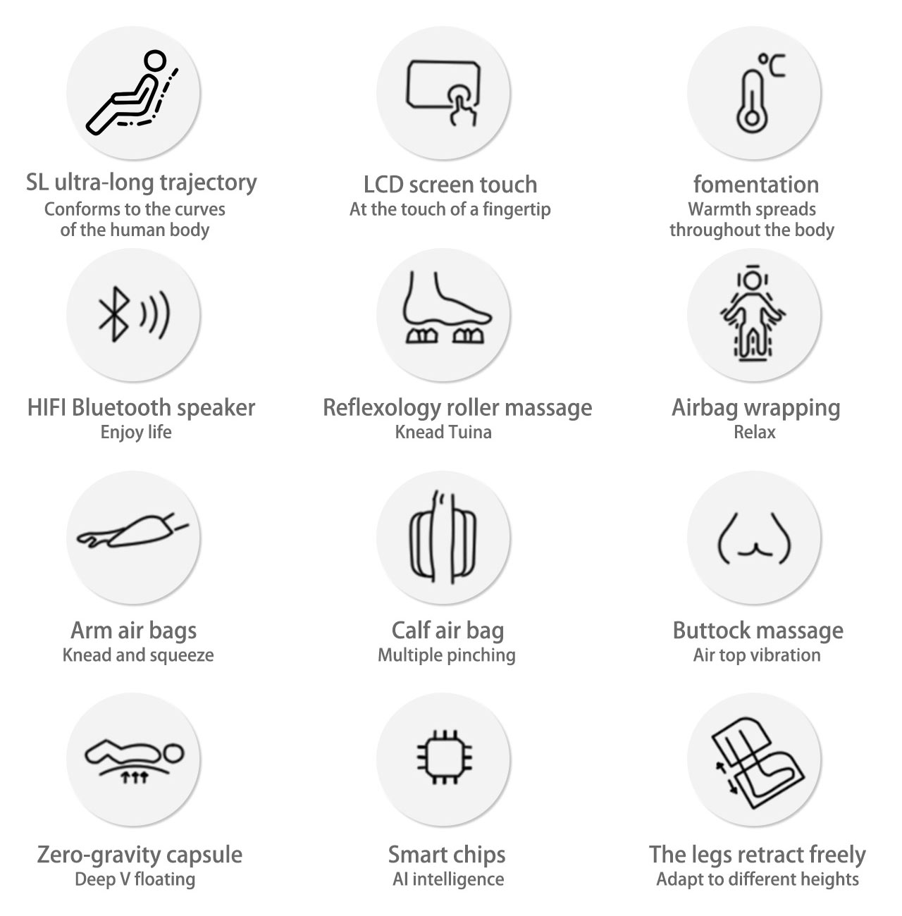 Space Saving ai massage chair